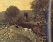 Hans Sandreuter Autumn in the Leime Valley (nn02) oil painting on canvas